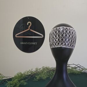 Silver Beaded Face Mask